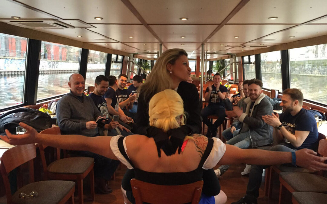 Bachelor River cruise with Strip show or pranks